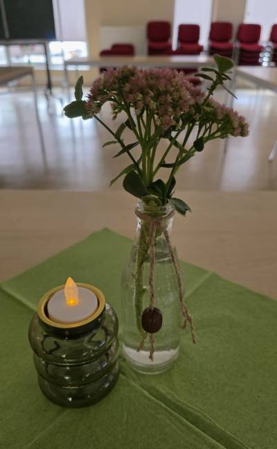 hübsche Tischdeko gehört zur Lesung dazu