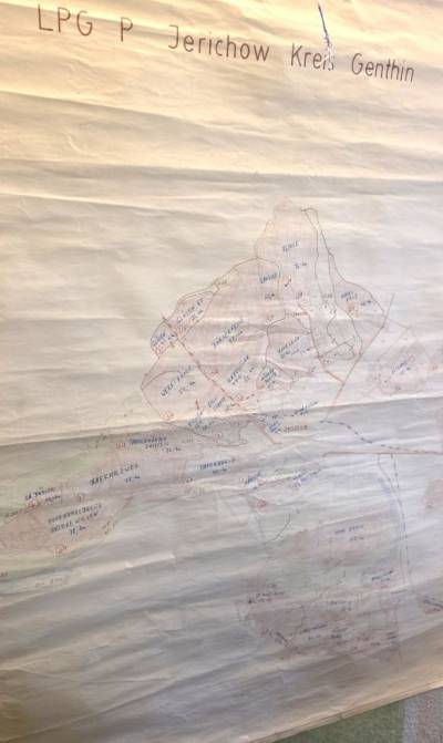 alte LPG-Karte mit damaligen Flurnamen