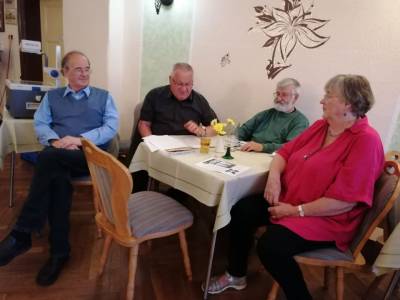 v.l. Wolfram Bleis, Rolf Naumann, Karl Eisbein, Theresia Gebauer