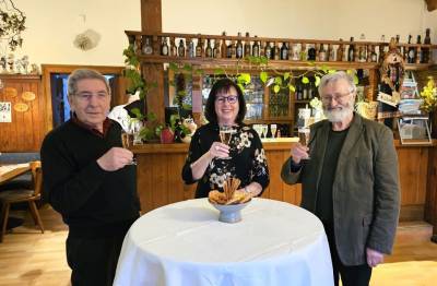 v.l. Gerhard Ritter, Yvette Below, Karl Eisbein