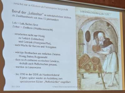 Auszug aus dem Vortrag zum Beruf des Lebzelters